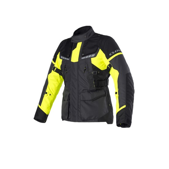 Chaqueta moto CLOVER Scout 4 WP - Gris-Amarillo-Negro - Mujer - Ropamotorista.com - Distribuidor Oficial Clover en España y Portugal