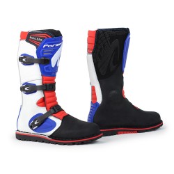 Botas moto enduro y trial FORMA Boulder White Red Blue