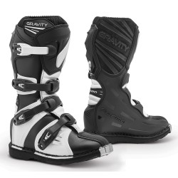 Botas moto MX FORMA Gravity Black White - Infantil