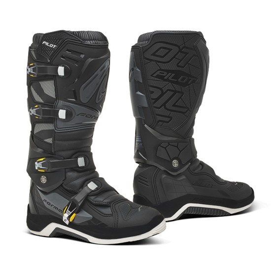 Botas moto MX FORMA Pilot Black Antracite - Ropamotorista.com - Distribuidor Oficial Forma Boots en España y Portugal