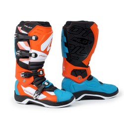 Botas moto MX FORMA Pilot White Orange Aqua