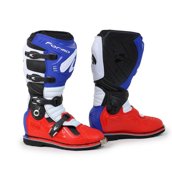 Botas moto MX FORMA Terrain Evolution TX Red Blue White Black - Ropamotorista.com - Distribuidor Oficial Forma Boots en España y Portugal