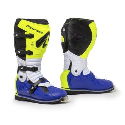 Botas moto MX FORMA Terrain Evolution TX Yellow Fluo White Blue