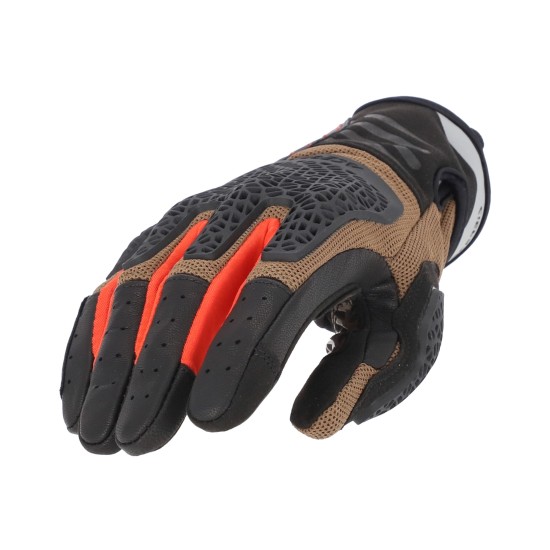 Guantes moto ACERBIS CE Crossover Marron Naranja - Ropamotorista.com - Distribuidor Oficial  en España y Portugal