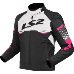 Chaqueta LS2 Apex Black White Pink - Mujer