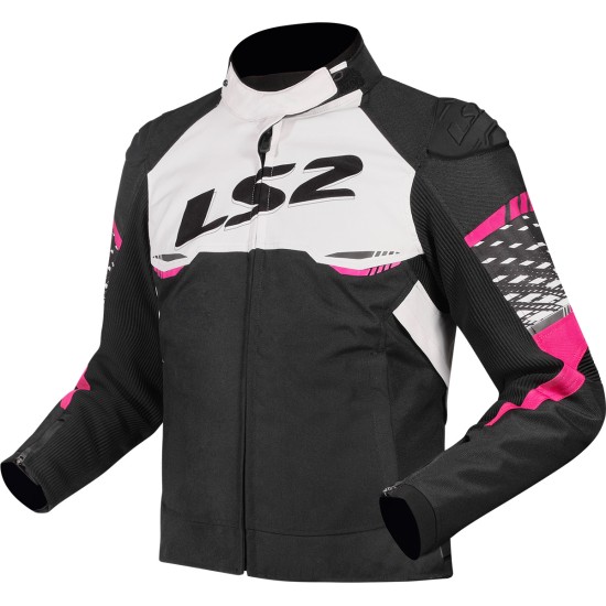 Chaqueta LS2 Apex Black White Pink - Mujer - Ropamotorista.com - Distribuidor Oficial LS2 en España y Portugal