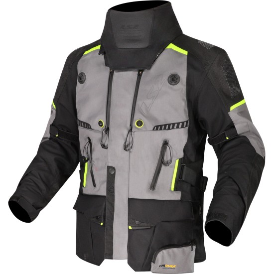 Chaqueta LS2 Apollo Black Dark Grey HV Yellow - Ropamotorista.com - Distribuidor Oficial LS2 en España y Portugal