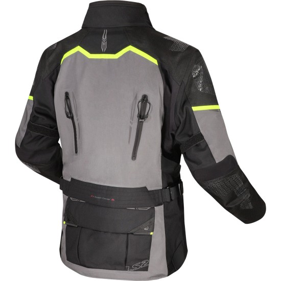 Chaqueta LS2 Apollo Black Dark Grey HV Yellow - Ropamotorista.com - Distribuidor Oficial LS2 en España y Portugal