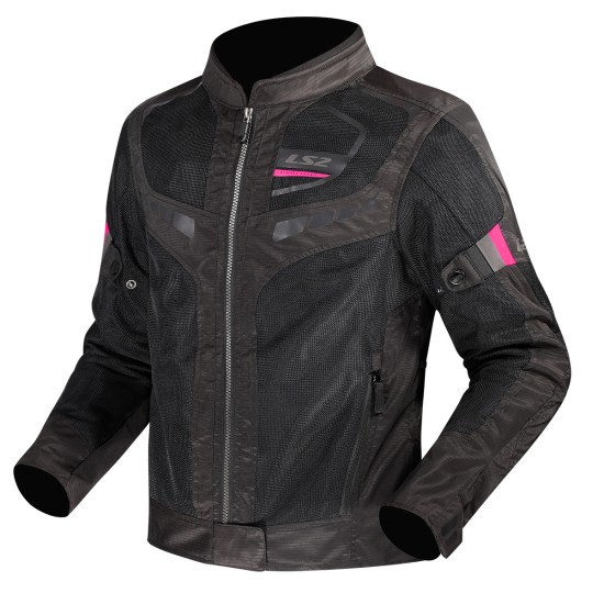 Chaqueta moto LS2 Garda AIR Black Pink - Mujer - Ropamotorista.com - Distribuidor Oficial LS2 en España y Portugal