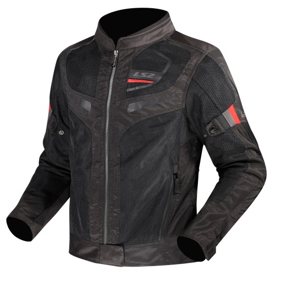 Chaqueta moto LS2 Garda AIR Black Red - Mujer - Ropamotorista.com - Distribuidor Oficial LS2 en España y Portugal