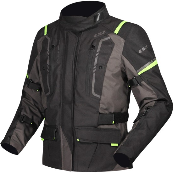 Chaqueta LS2 Narvik Grey Black HV Yellow - Mujer - Ropamotorista.com - Distribuidor Oficial LS2 en España y Portugal