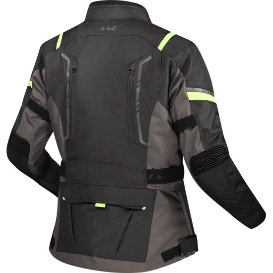 Chaqueta LS2 Narvik Grey Black HV Yellow - Mujer - Ropamotorista.com - Distribuidor Oficial LS2 en España y Portugal